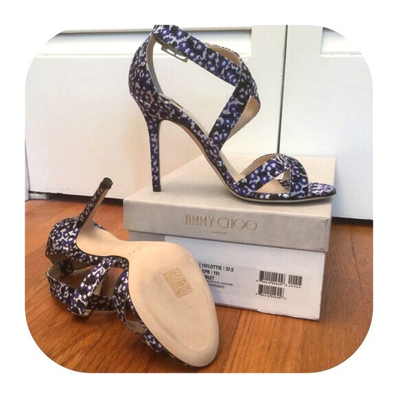 Jimmy Choo Shoes - Jimmy Choo Ankle-Strap Floral Lottie Sandals NIB